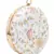 Gala Cream & Multi Faux Silk Floral Embroidered Round Clutch
