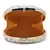 Gala Cream & Multi Faux Silk Floral Embroidered Round Clutch
