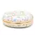 Gala Cream & Multi Faux Silk Floral Embroidered Round Clutch
