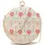 Gala Beige & Multi Faux Silk Ethnic Motifs Embroidered Round Clutch