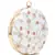 Gala Natural & Multi Faux Silk Floral Embroidered Round Clutch