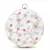 Gala Natural & Multi Faux Silk Floral Embroidered Round Clutch