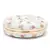 Gala Natural & Multi Faux Silk Floral Embroidered Round Clutch