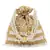 Glitz Gold & White Faux Silk Beaded Potli