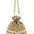 Glitz Gold & White Faux Silk Beaded Potli