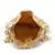 Glitz Gold & White Faux Silk Beaded Potli