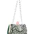 Adorn Dark Green & White Velvet Beaded Clutch