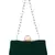 Adorn Dark Green & White Velvet Beaded Clutch