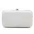 Adorn Off White Faux Silk Geometric Clutch with Mirror Work