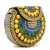 Mosiac Golden & Multi Metal Clutch with Stone Work