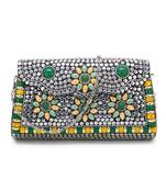 Mosiac Silver & Multi Metal Clutch with Stone Work