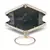 Trey Silver & Gold Art Silk Shimmer Self Design Clutch