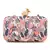 Adorn Cream & Multi Printed Satin Botanical Embroidered Clutch