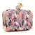 Adorn Cream & Multi Printed Satin Botanical Embroidered Clutch