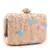 Adorn Peach & Multi Velvet Floral Embellished Clutch