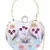 Love White & Multi Velvet Floral Embroidered Heart shaped Clutch