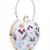 Love White & Multi Velvet Floral Embroidered Heart shaped Clutch