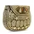 Mosiac Gold & Brown Metal Clutch with Stone Work