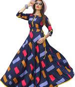 Women Rayon Printed Party Wear Kurti Gown KE_25