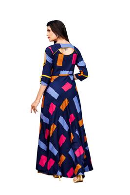 Women Rayon Printed Party Wear Kurti Gown KE_25 4
