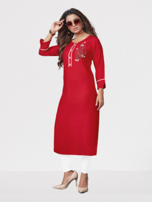 Festive wear Handwork women kurti KE_FARZEEN_Red 1