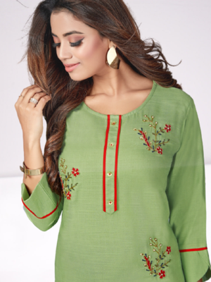Festive wear Handwork women kurti KE_FARZEEN_Pista 2