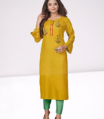 Festive wear Handwork women kurti KE_FARZEEN_Mustard