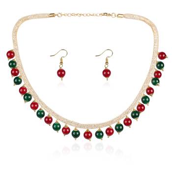 Elegant Single Line Gold-Plated Kundan Studded Handcrafted Jewellery Set for Women 2