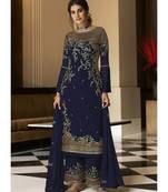 Royal Blue Georgette Party Wear Salwar Kameez