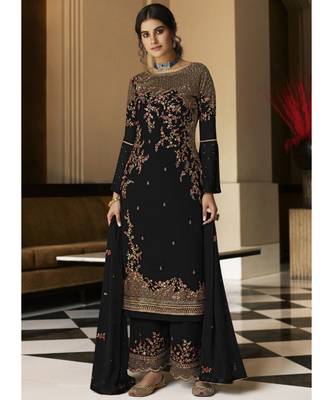 Black Georgette Party Wear Salwar Kameez 1