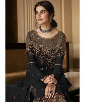 Black Georgette Party Wear Salwar Kameez 2