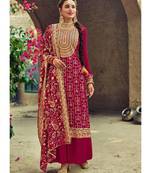 Rani Pink Georgette Party Wear Salwar Kameez