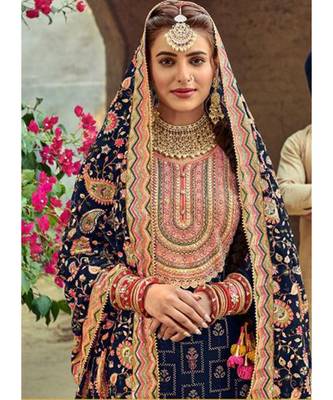 Blue Georgette Party Wear Salwar Kameez 2