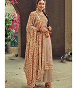 Beige Georgette Party Wear Salwar Kameez