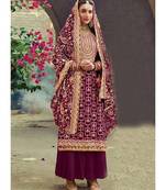 Purple Georgette Party Wear Salwar Kameez