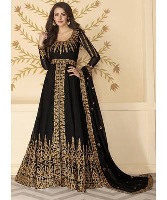 Black Georgette Anarkali Salwar Kameez 1