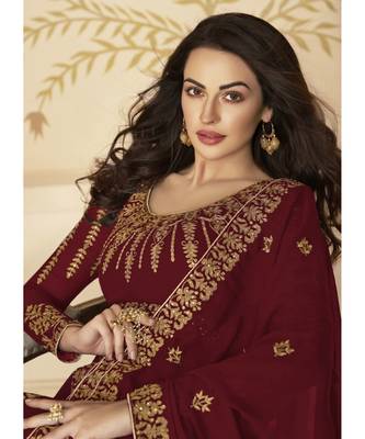 Maroon Georgette Anarkali Salwar Kameez 2