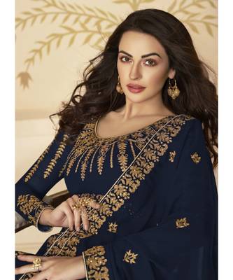 Blue Georgette Anarkali Salwar Kameez 2