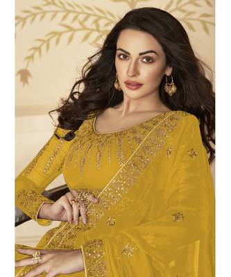 Yellow Georgette Anarkali Salwar Kameez 2