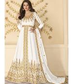 White Georgette Anarkali Salwar Kameez