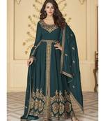 Teal Georgette Anarkali Salwar Kameez