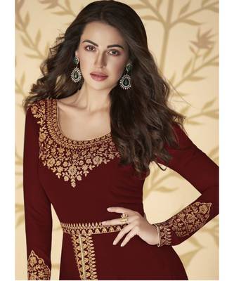 Maroon Georgette Anarkali Salwar Kameez 2