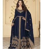 Blue Georgette Anarkali Salwar Kameez