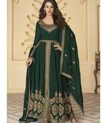 Green Georgette Anarkali Salwar Kameez