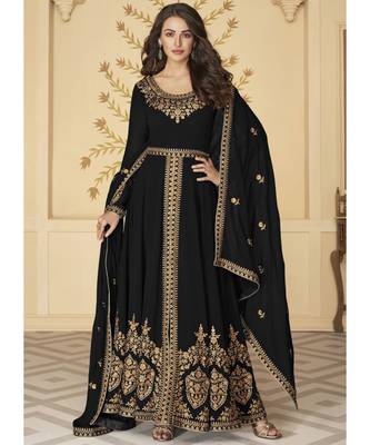 Black Georgette Anarkali Salwar Kameez 1