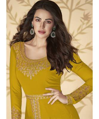 Yellow Georgette Anarkali Salwar Kameez 2