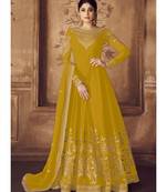 Yellow Georgette Anarkali Salwar Kameez
