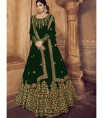 Green Georgette Anarkali Salwar Kameez