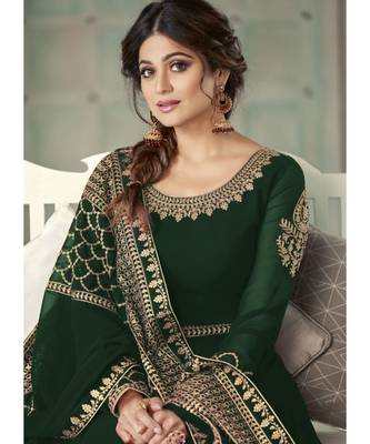 Green Georgette Anarkali Salwar Kameez 2