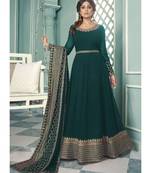 Dark Teal Georgette Anarkali Salwar Kameez